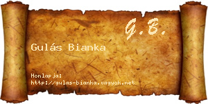 Gulás Bianka névjegykártya