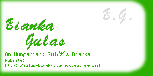 bianka gulas business card